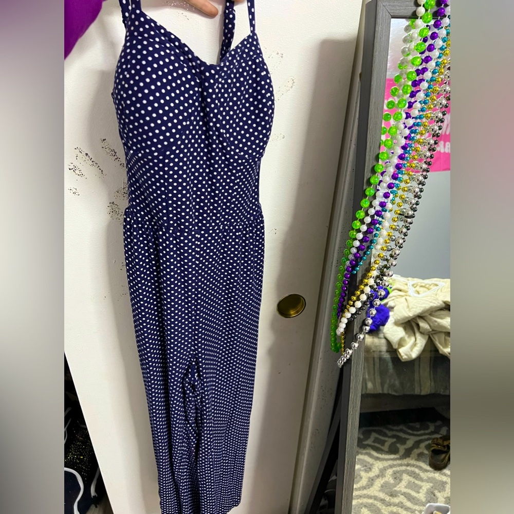 Blue and white dotted Jumpsuit Xsmall